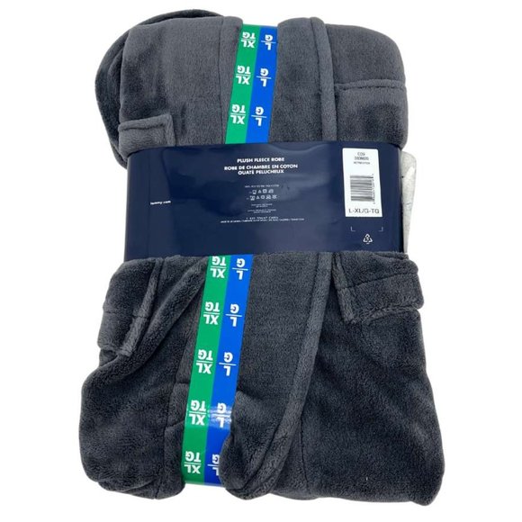 Tommy Hilfiger | Men's Plush Fleece Robe | Dark Grey | Various Sizes - Picture 2 of 2